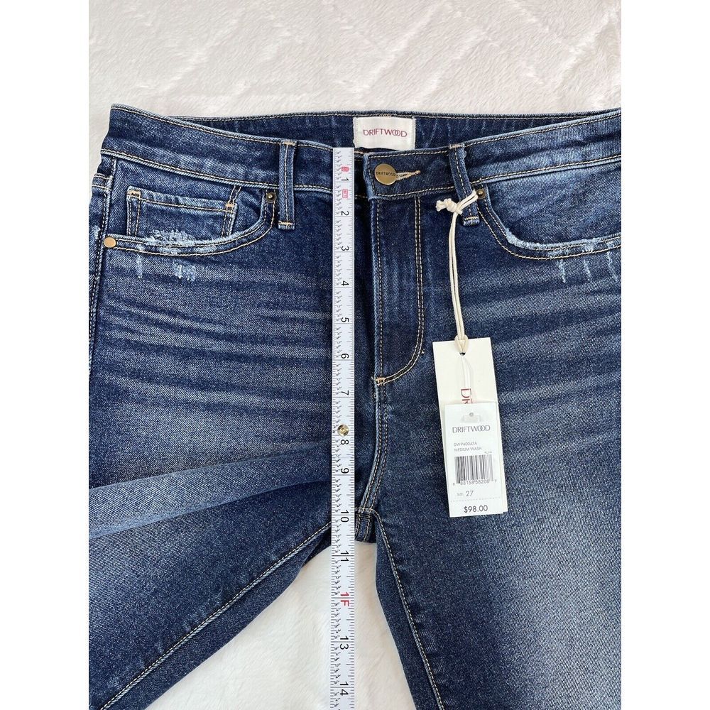 *NWT* Driftwood Jackie High Rise Skinny Jeans Women's Distressed Denim - Sz 27 - Picture 5 of 9